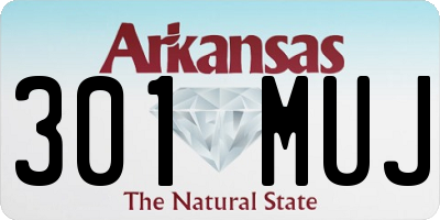 AR license plate 301MUJ