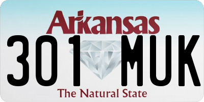 AR license plate 301MUK