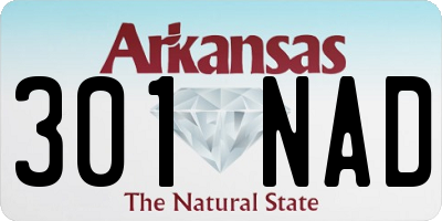 AR license plate 301NAD