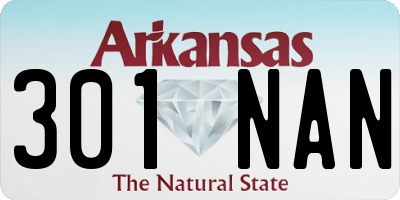 AR license plate 301NAN