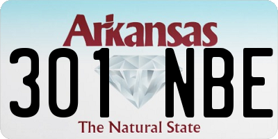 AR license plate 301NBE