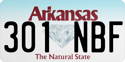 AR license plate 301NBF