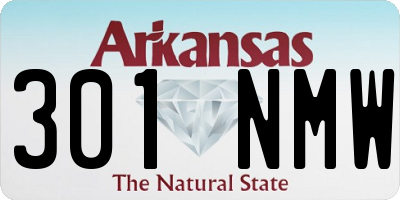 AR license plate 301NMW