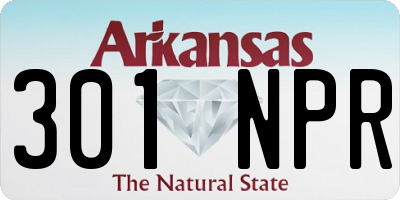 AR license plate 301NPR