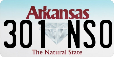 AR license plate 301NSO