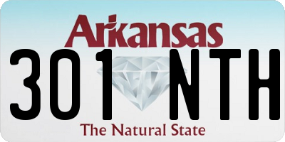 AR license plate 301NTH