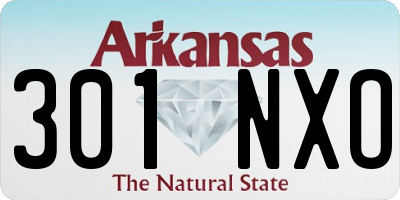 AR license plate 301NXO