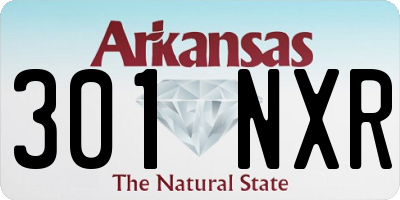 AR license plate 301NXR
