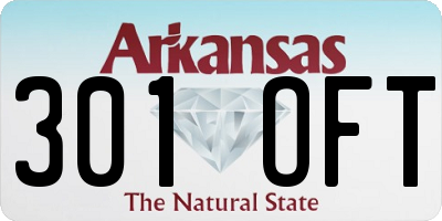 AR license plate 301OFT