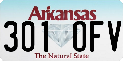AR license plate 301OFV