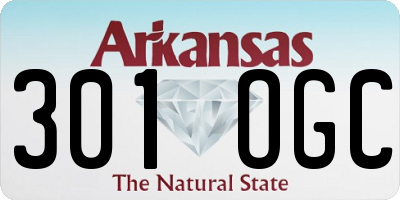 AR license plate 301OGC