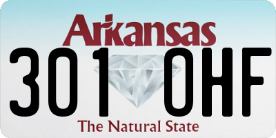 AR license plate 301OHF