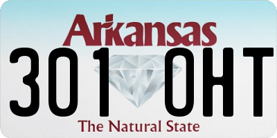AR license plate 301OHT