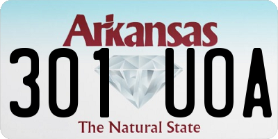 AR license plate 301UOA