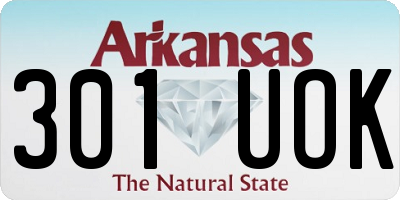 AR license plate 301UOK