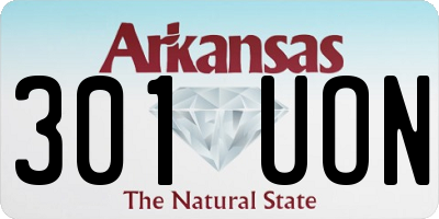 AR license plate 301UON