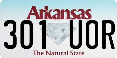 AR license plate 301UOR