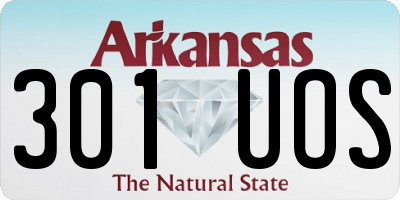 AR license plate 301UOS