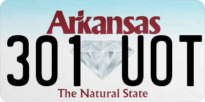 AR license plate 301UOT