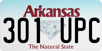 AR license plate 301UPC