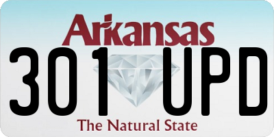 AR license plate 301UPD