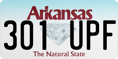 AR license plate 301UPF