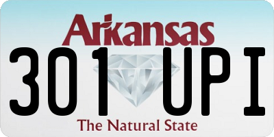 AR license plate 301UPI