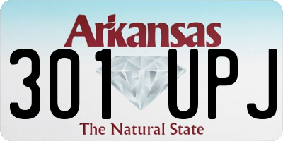 AR license plate 301UPJ