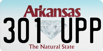 AR license plate 301UPP