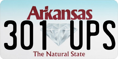 AR license plate 301UPS
