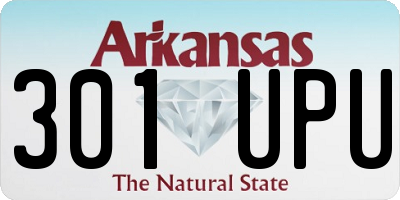 AR license plate 301UPU