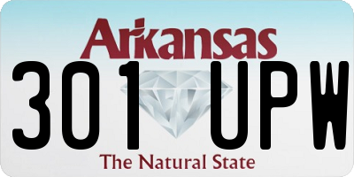 AR license plate 301UPW