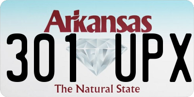 AR license plate 301UPX
