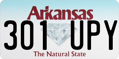 AR license plate 301UPY