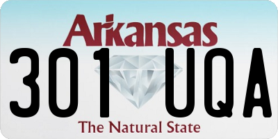 AR license plate 301UQA