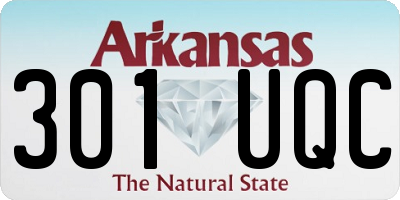 AR license plate 301UQC