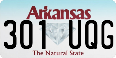AR license plate 301UQG