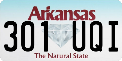 AR license plate 301UQI