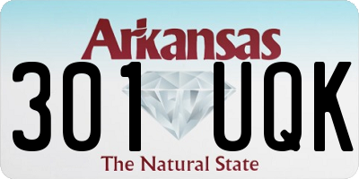 AR license plate 301UQK