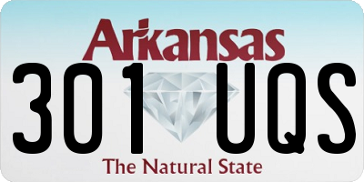 AR license plate 301UQS