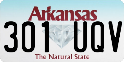 AR license plate 301UQV