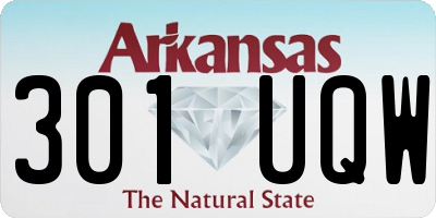 AR license plate 301UQW