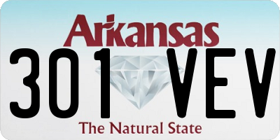 AR license plate 301VEV