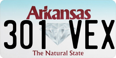 AR license plate 301VEX
