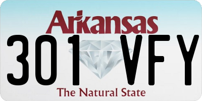 AR license plate 301VFY