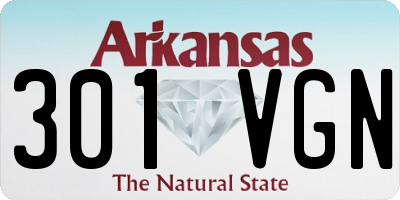 AR license plate 301VGN