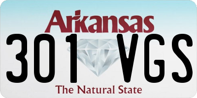 AR license plate 301VGS