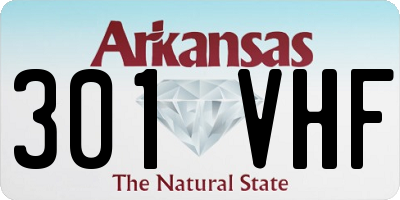 AR license plate 301VHF