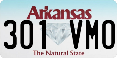 AR license plate 301VMO