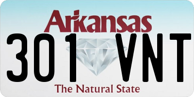 AR license plate 301VNT